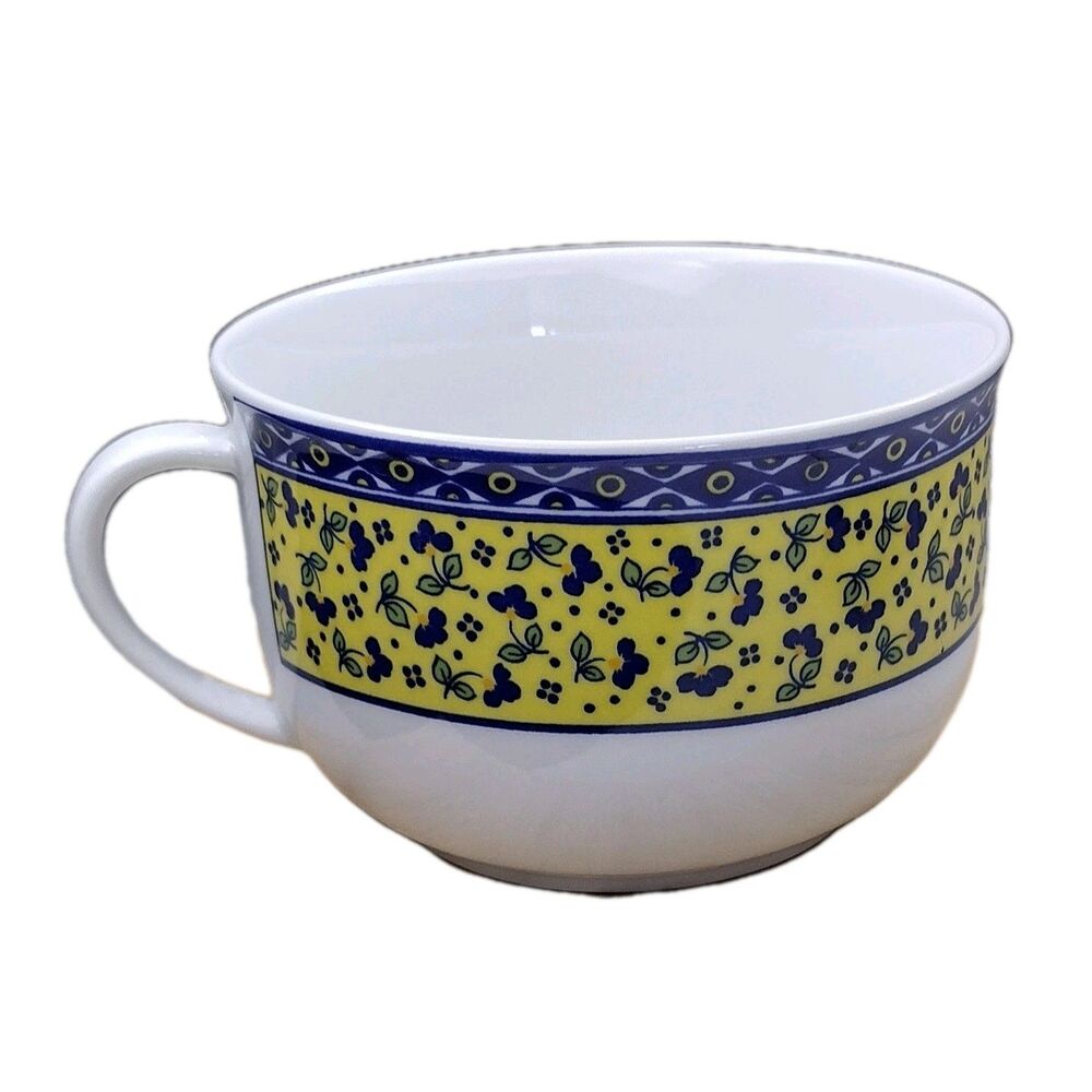 Porcellane Tognana Provenza Progetto Italy Cup Blue Yellow White China